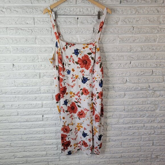 Forever 21 Womens Dress 3X Plus Sleeveless Shift Red Floral Casual FLO68E - Picture 1 of 11